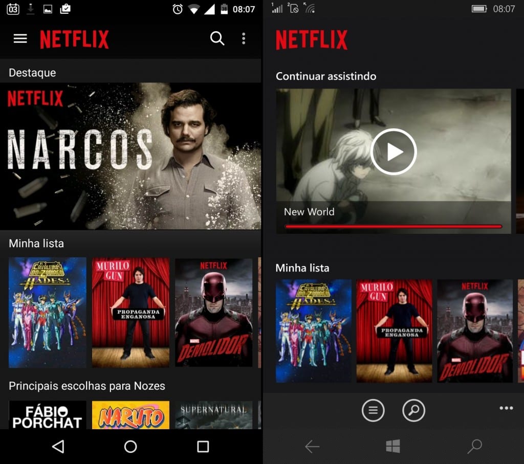 comparativo de apps #9: Netflix