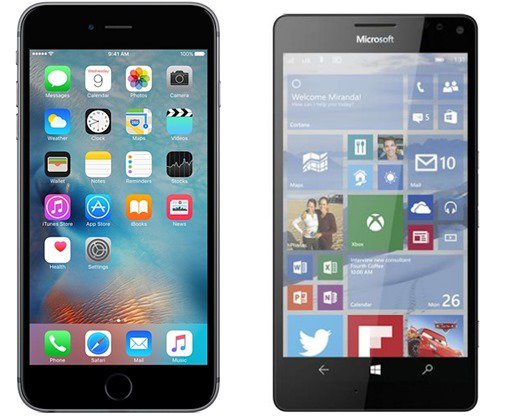 iPhone 6S vs Lumia 950 XL