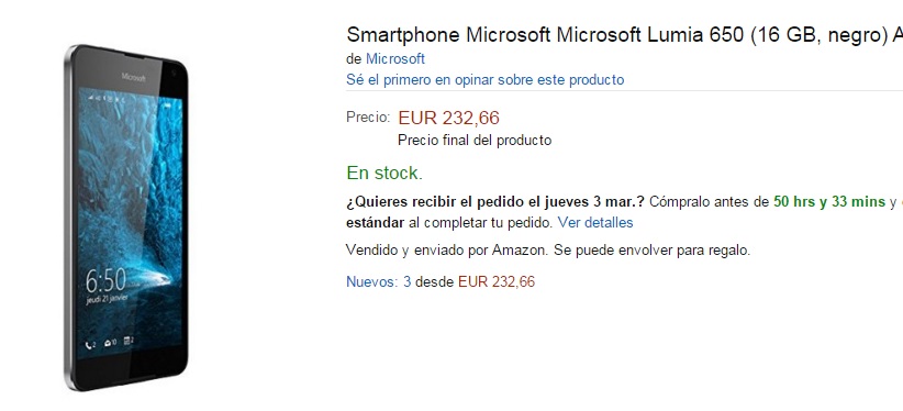 Amazon Lumia 650