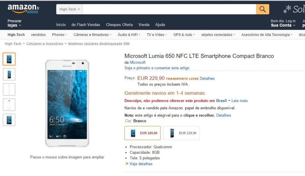 Lumia 650 Amazon