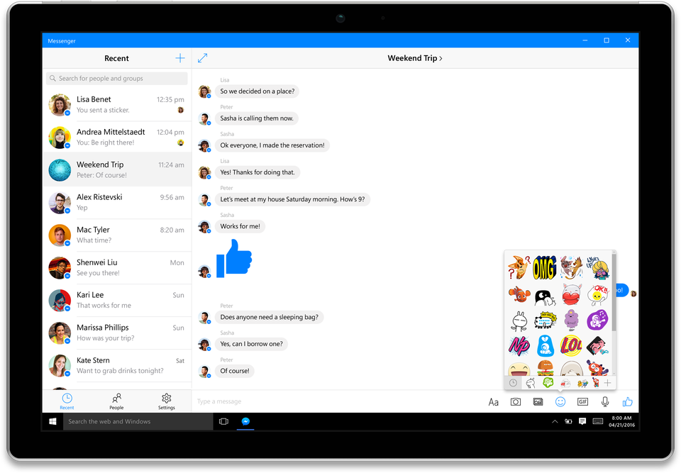messenger-with-device-shadow