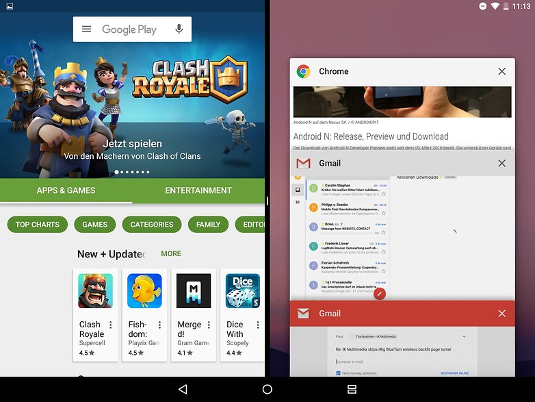 android N multijanela
